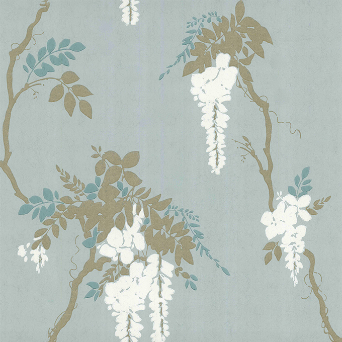 Обои 1838 Wallcoverings Camellia Leonora Teal 1703-109-03